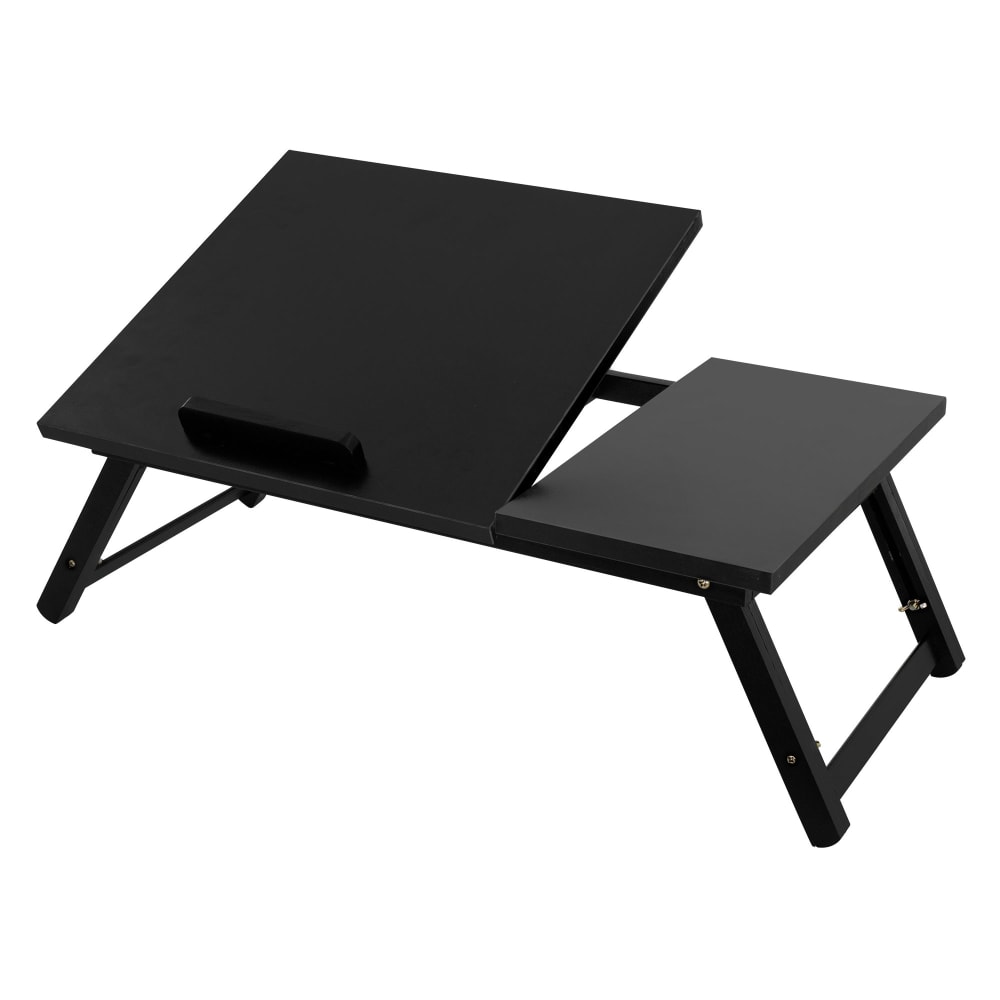 Mesa de altura ajustable para ordenador portátil madera negra