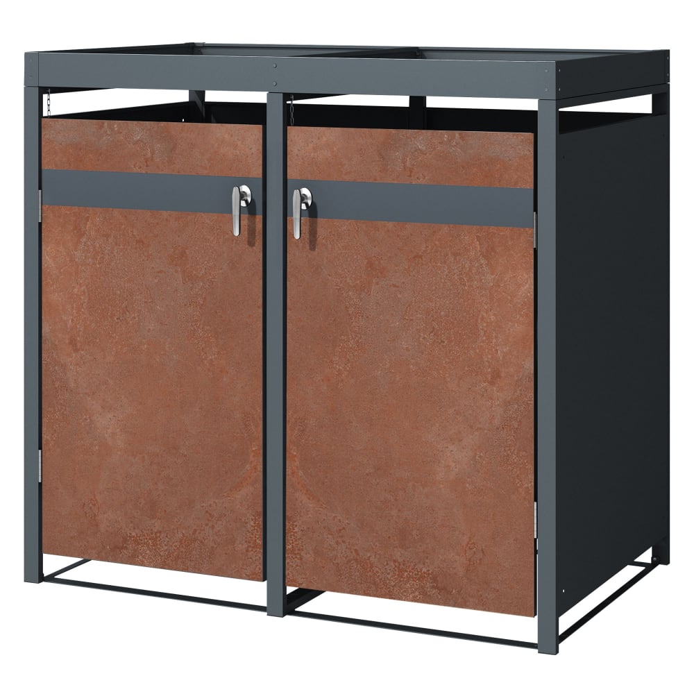 Abri pour 2 poubelles - vegetal