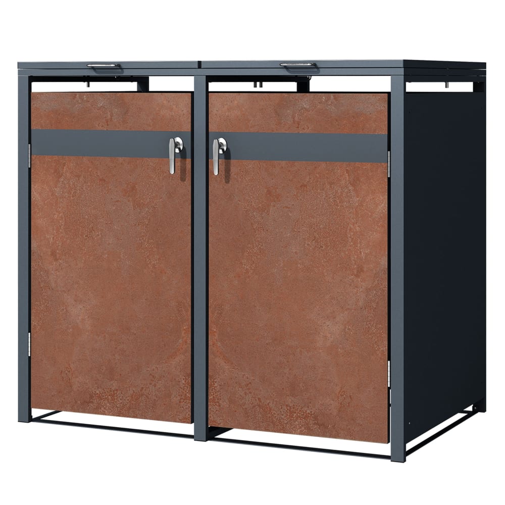 Abri pour 2 poubelles - aspect
