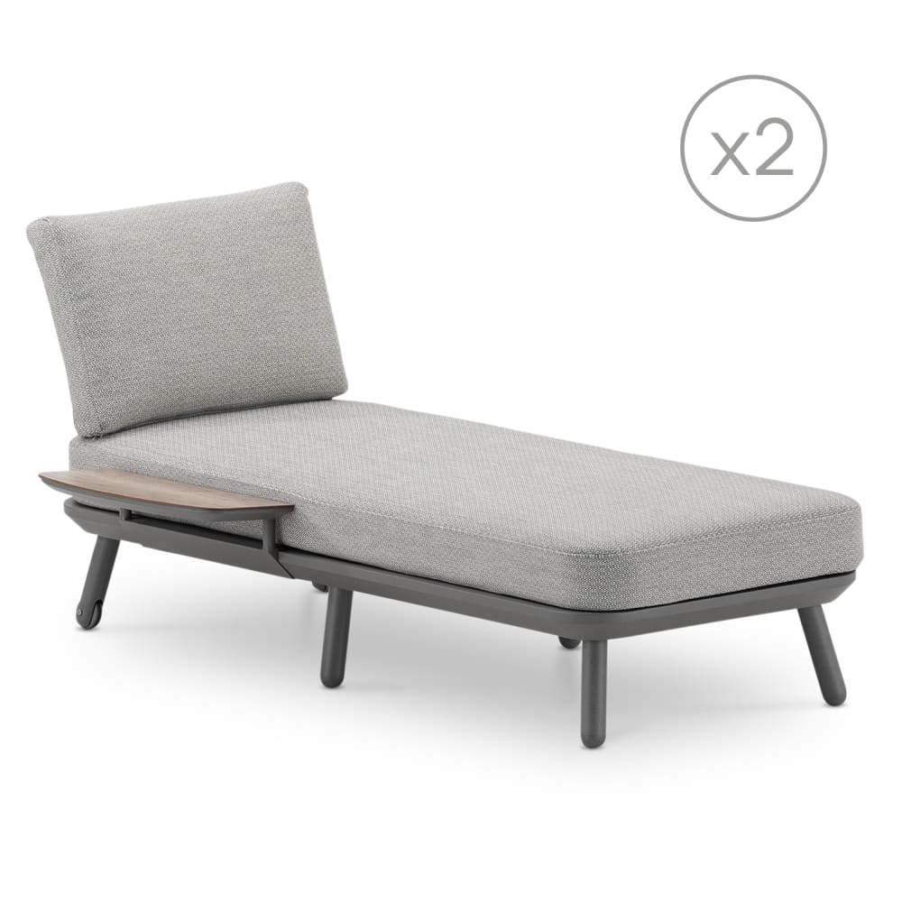 Pack 2 chaises longues