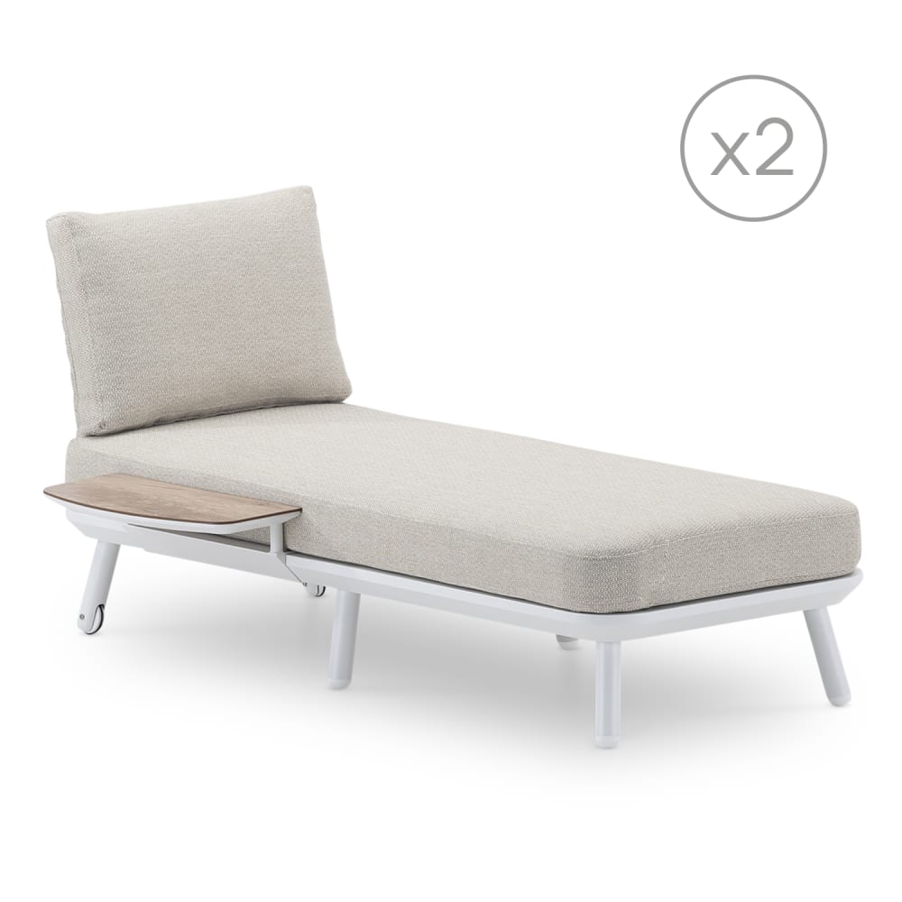 Pack 2 chaises longues