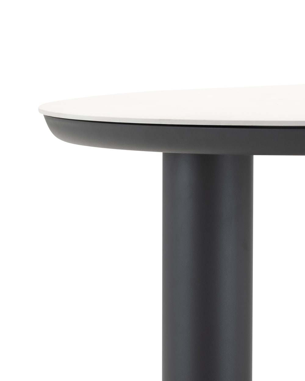 Set de table ronde et 4 chaises anthracite
