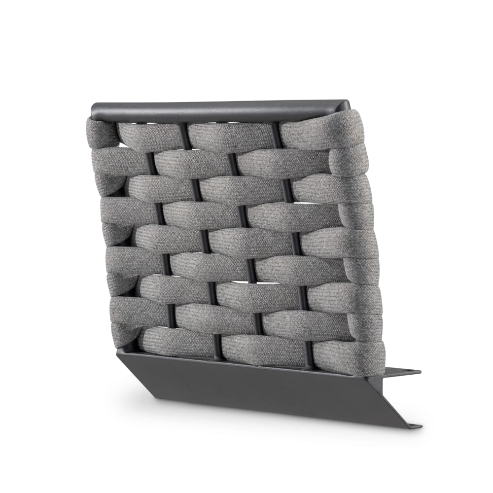 Accoudoir de jardin modulaire anthracite et corde beige
