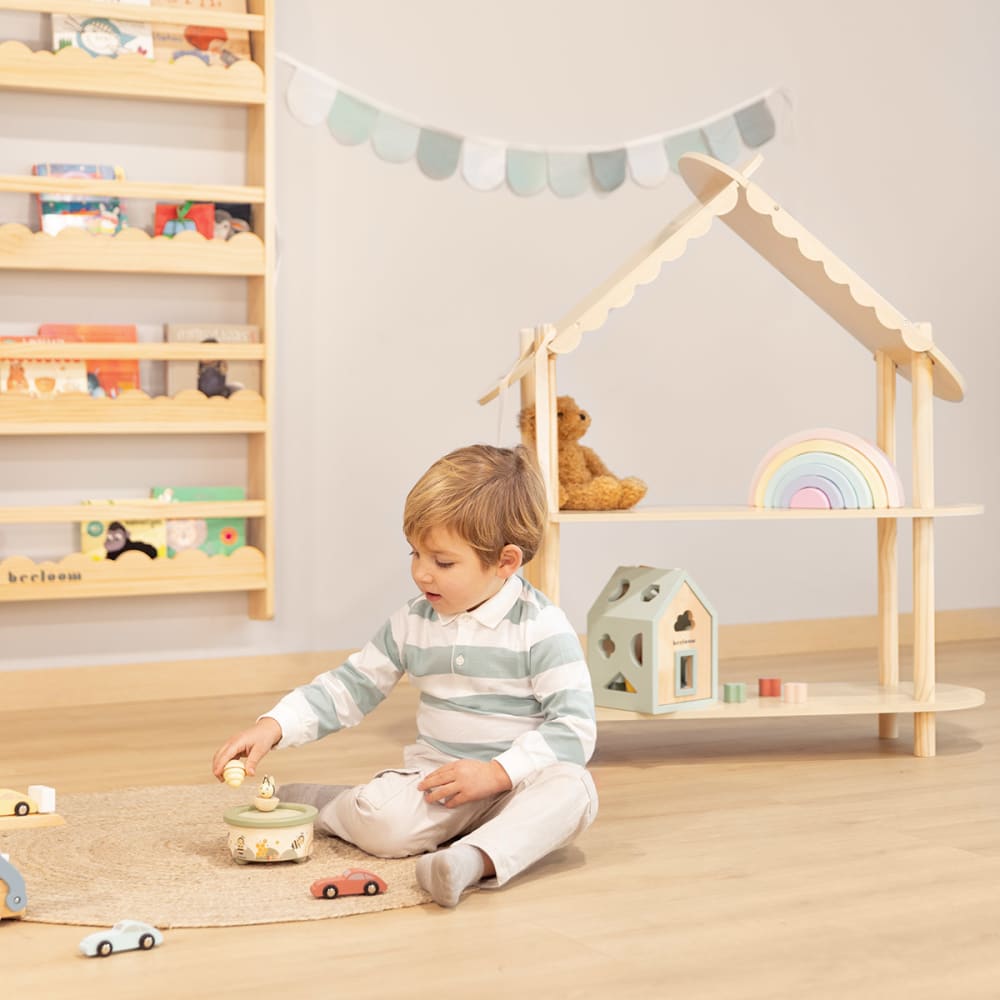Bibliothèque Montessori pour enfants en bois naturel (Beeloom) - Image 2