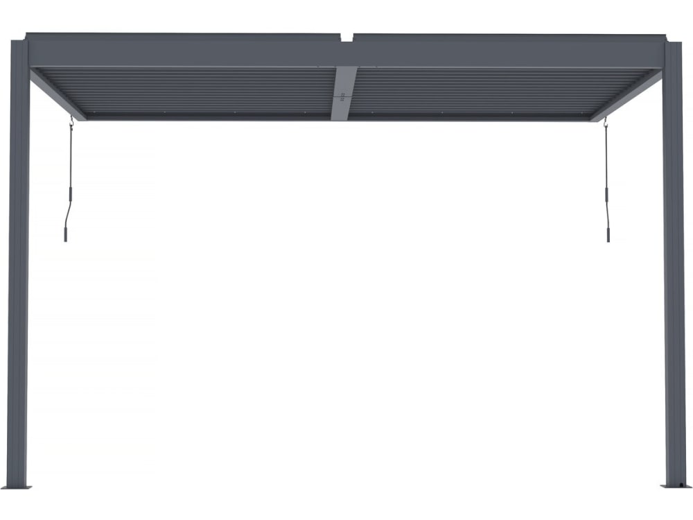Pergola bioclimatique en aluminium anthracite 300 x 400 cm