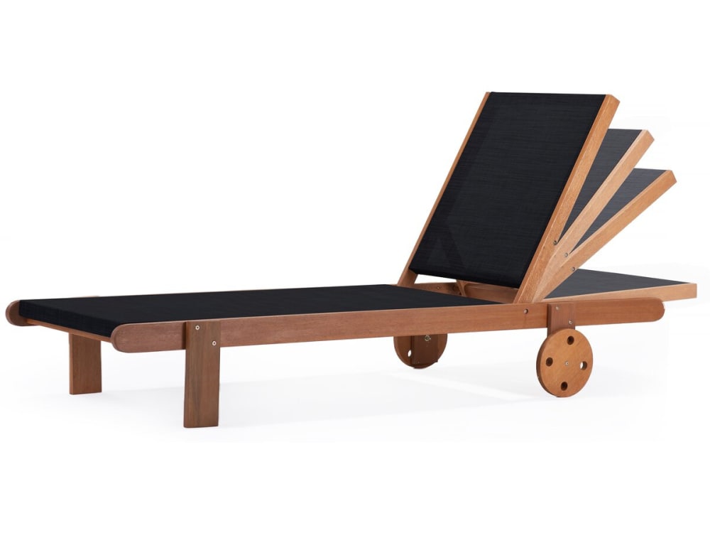 Bain de soleil en bois noir l193 - Maisons du Monde