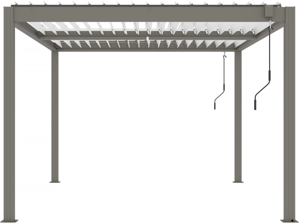 Pergola bioclimatique aluminium taupe 300 x 400 x 220 cm