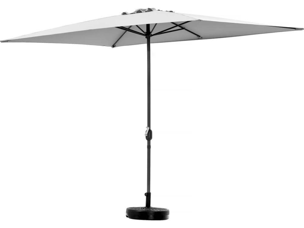 Parasol jardin en aluminium gris 200 x 300 x 235 cm