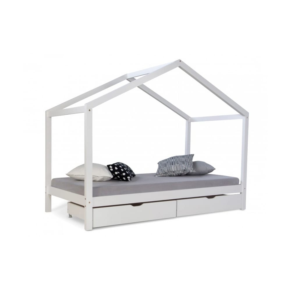 Lit cabane enfant  90x200 - tiroirs