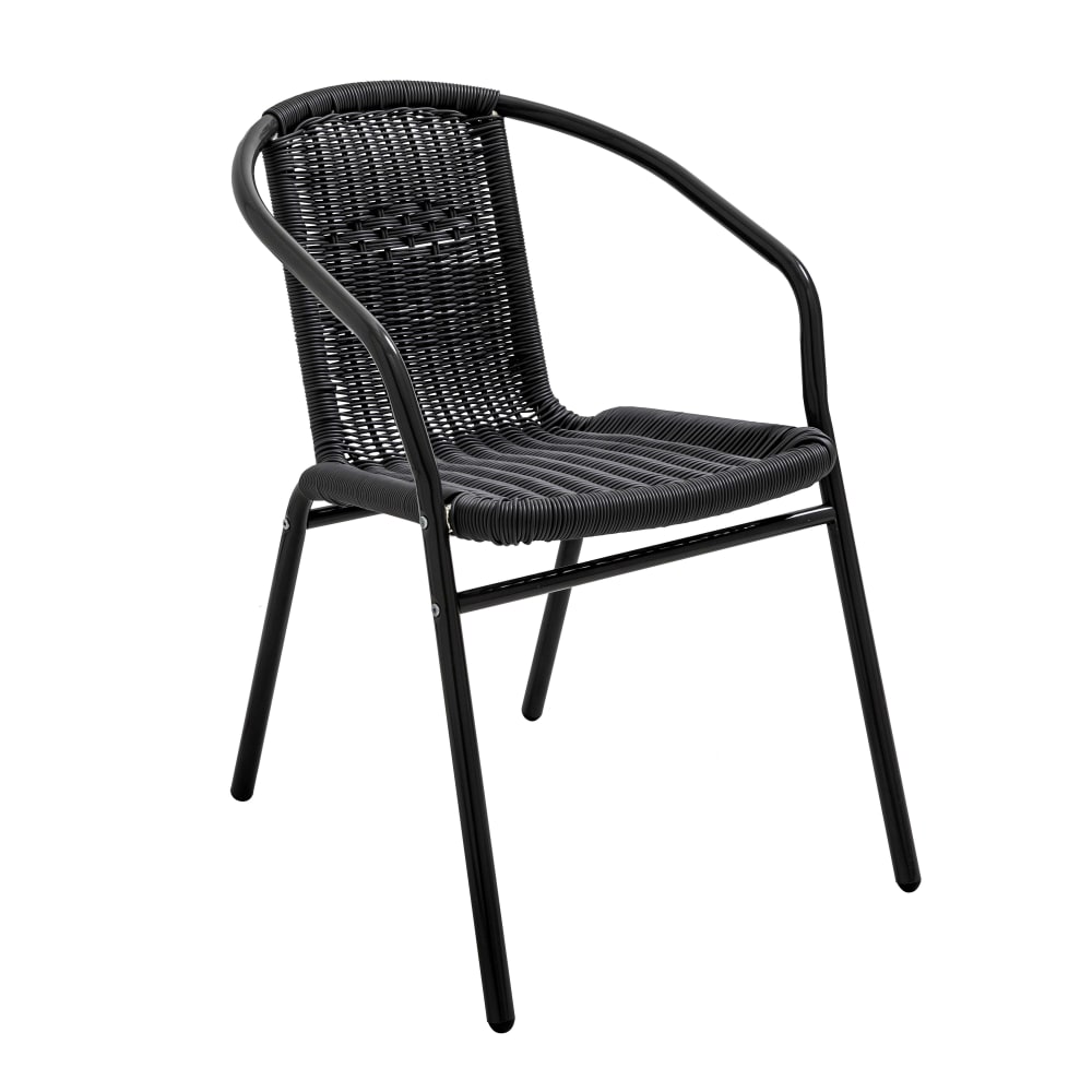 Chaise de jardin aluminium et résine noire