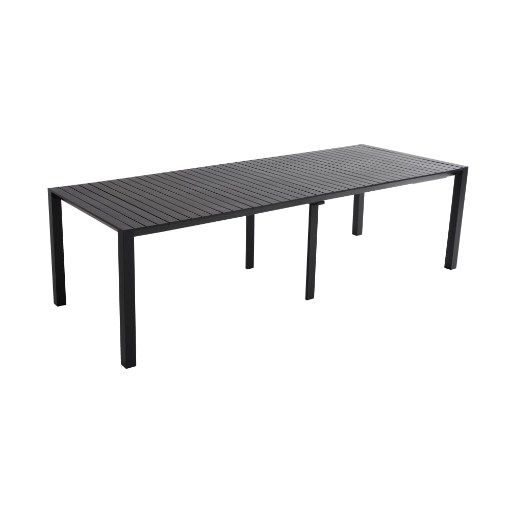 Table de jardin extensible 52/260 cm en aluminium gris