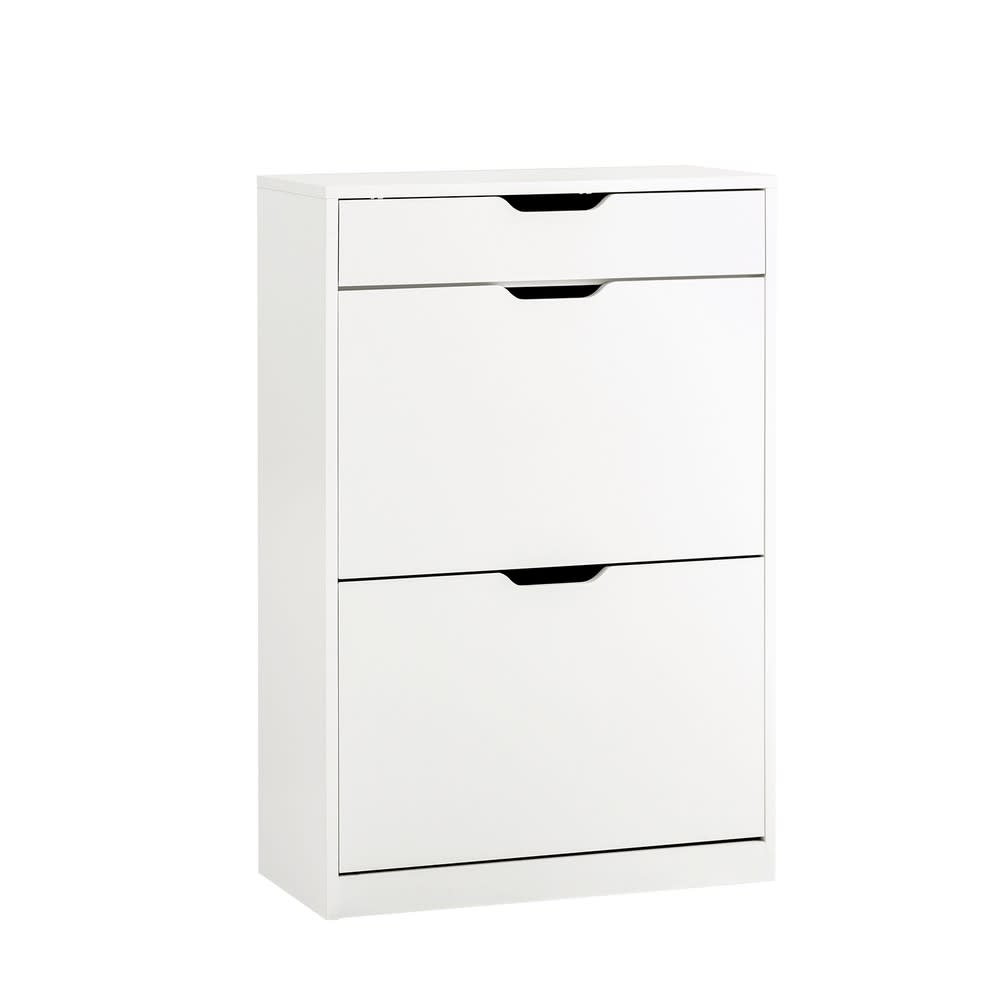 Meuble à chaussures à 3 tiroirs blanc 60x30x90cm minimaliste