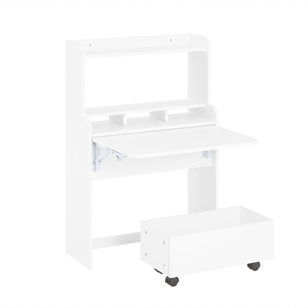 Mesa escritorio plegable con 1 carrito 64x62x98cm