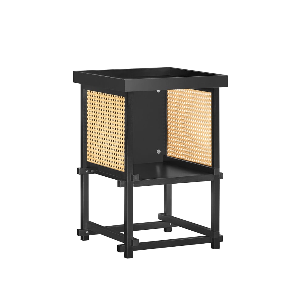 Table d'appoint design avec compartiment ouvert, cadre en Bambou