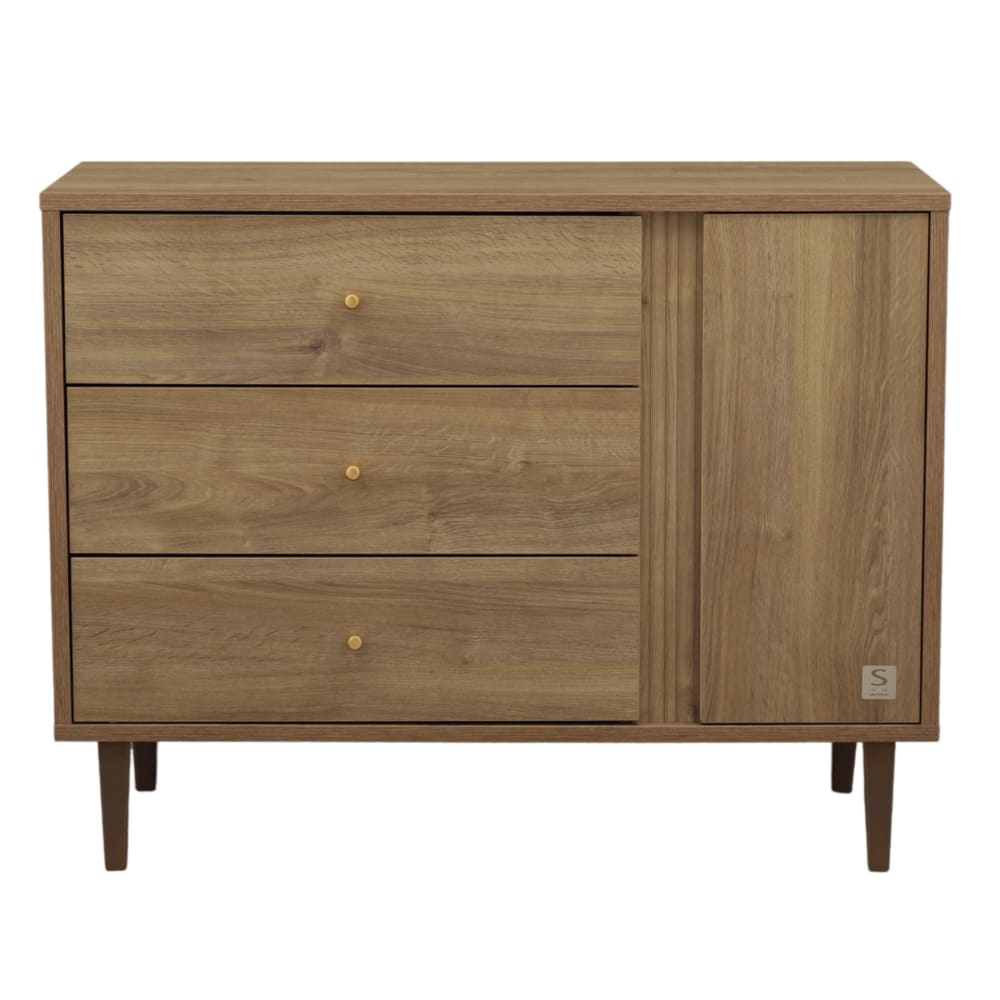Kommode mit 3 Schubladen und 1 Tür mit Details - Maisons Du Monde