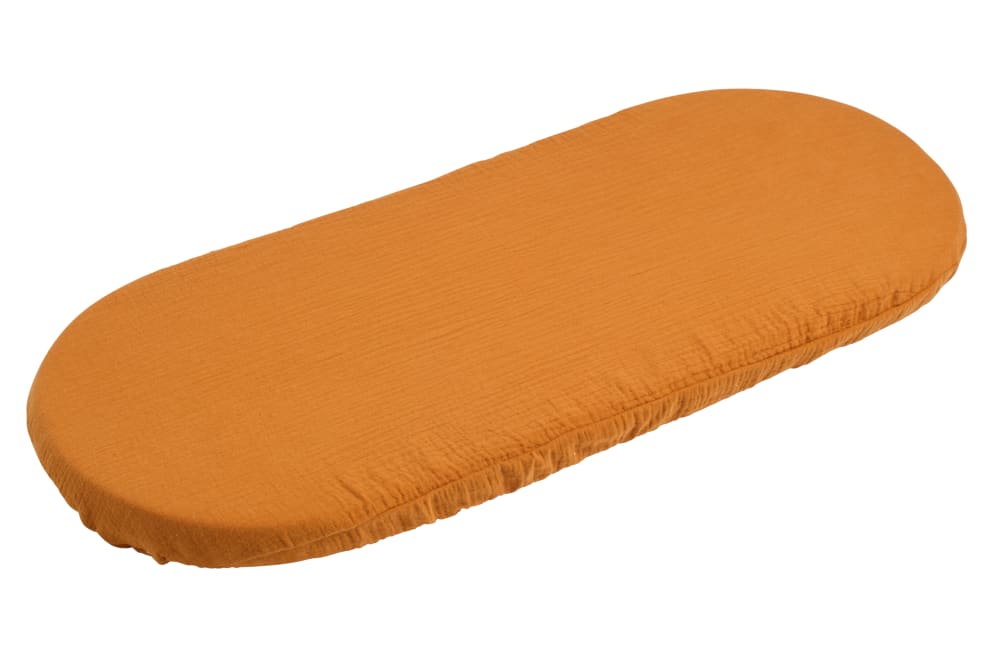 Couffin bébé en fibres naturelles avec habillage tissu