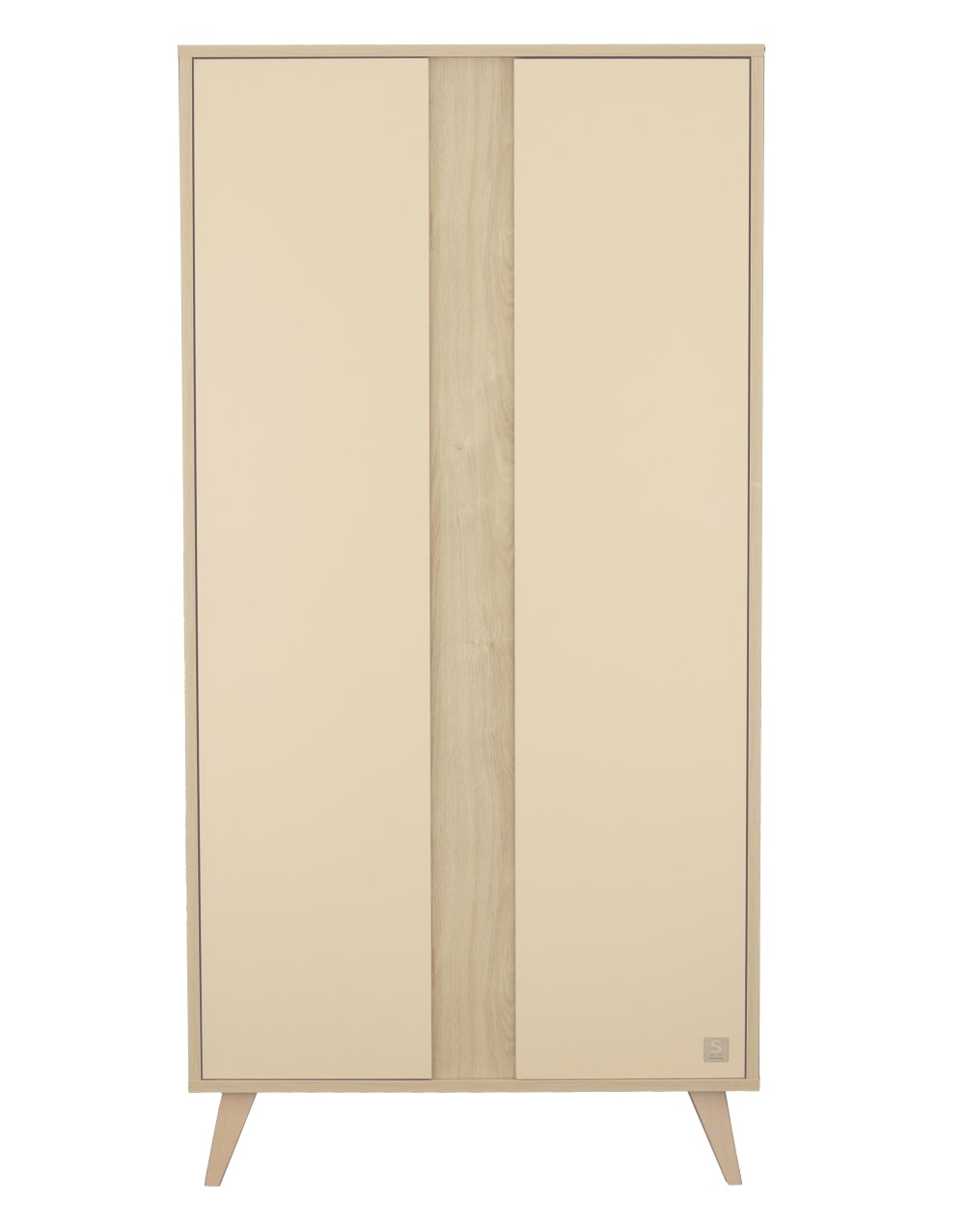 Armoire bébé 2 portes avec pieds bois - Maisons du Monde