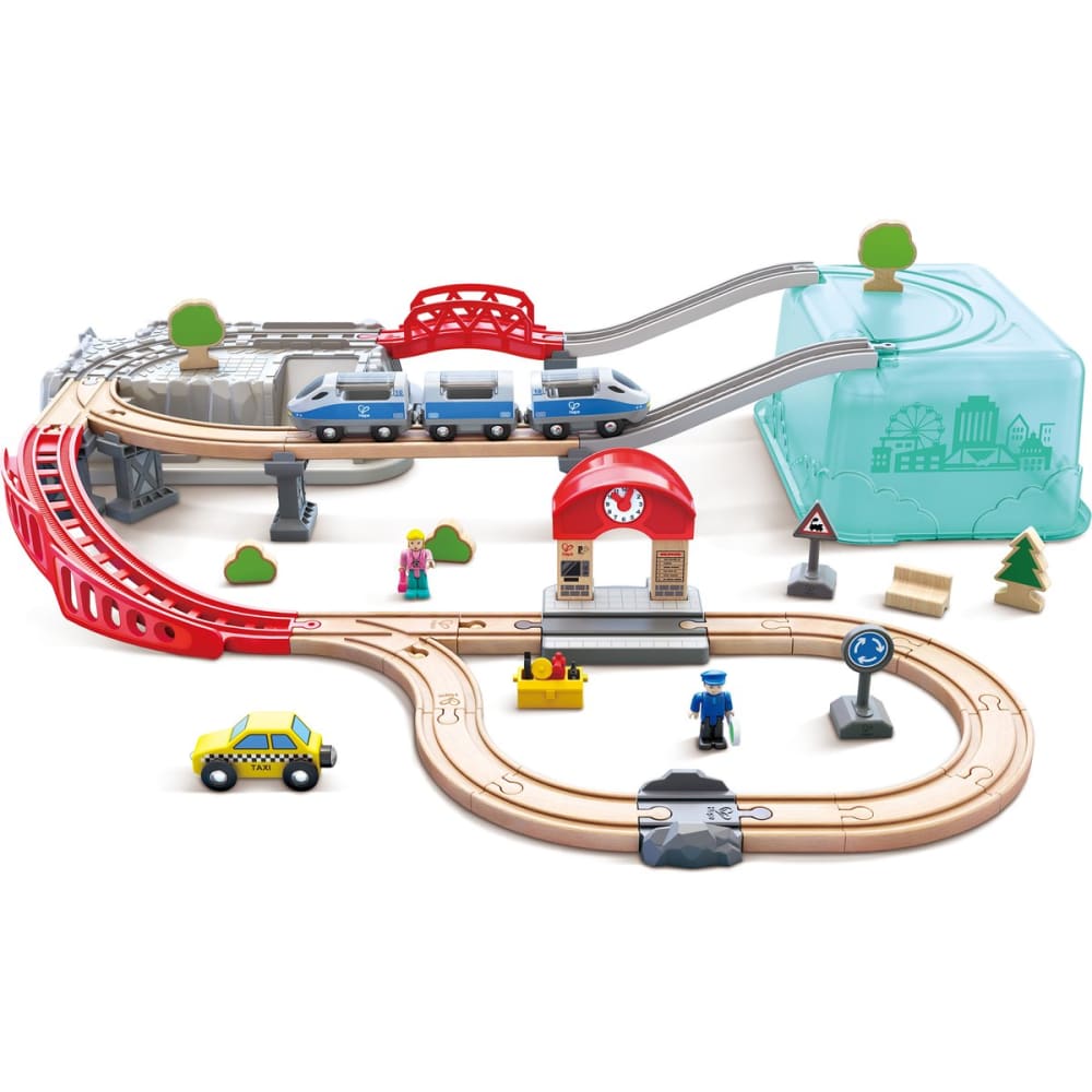 Hape 2-in-1-Stadtzug-Set style modern MEHRFARBIG HOLZ Kinder