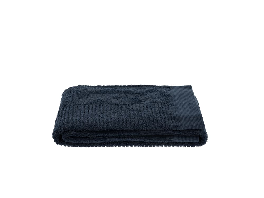 Serviette de bain en coton bleu foncé 70x140 cm