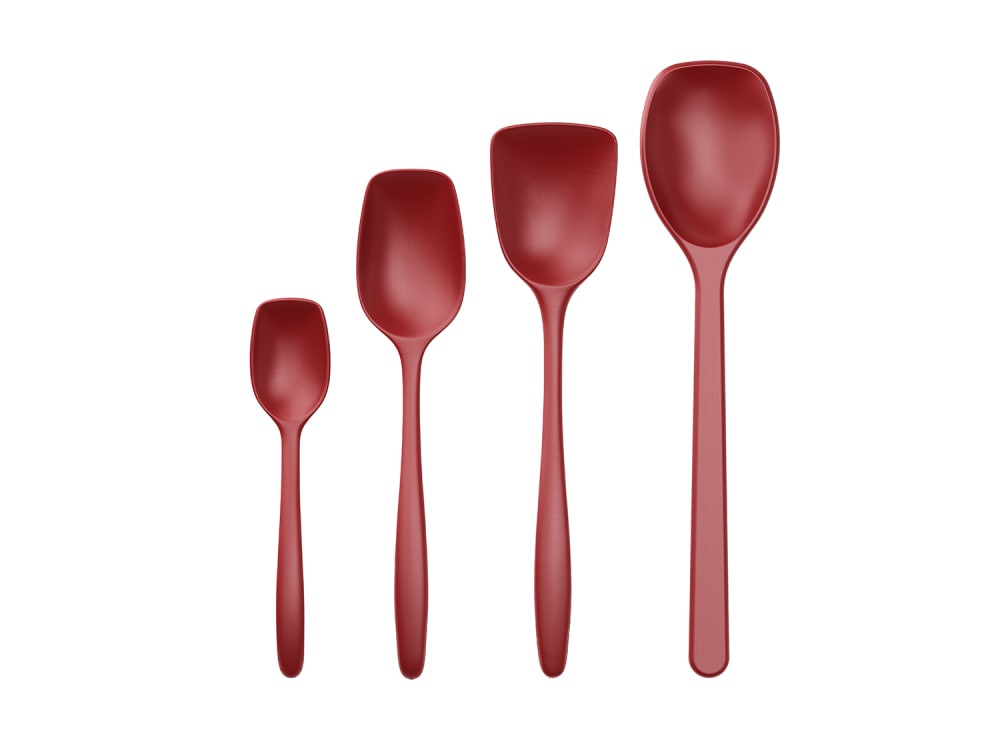 Ensemble de 4 cuillères rouge Ensemble de 4 cuillères rouge