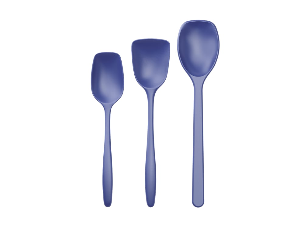 Ensemble de 3 cuillères  bleu électrique