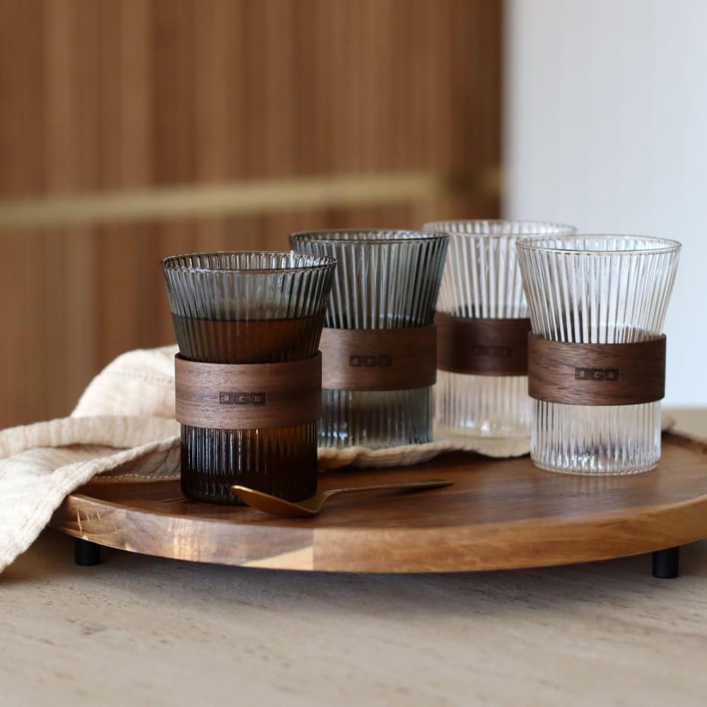 Lot de 2 tasses en verre transparent 250ml - Maisons du Monde