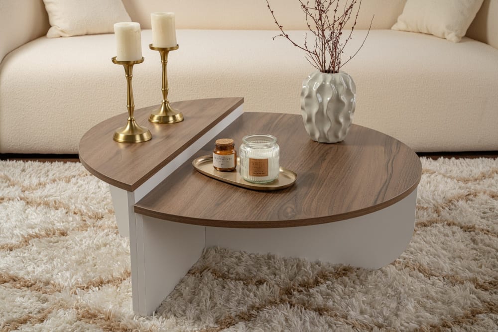 Table basse en bois marron 90 x 60 x 30 cm - Maisons du Monde