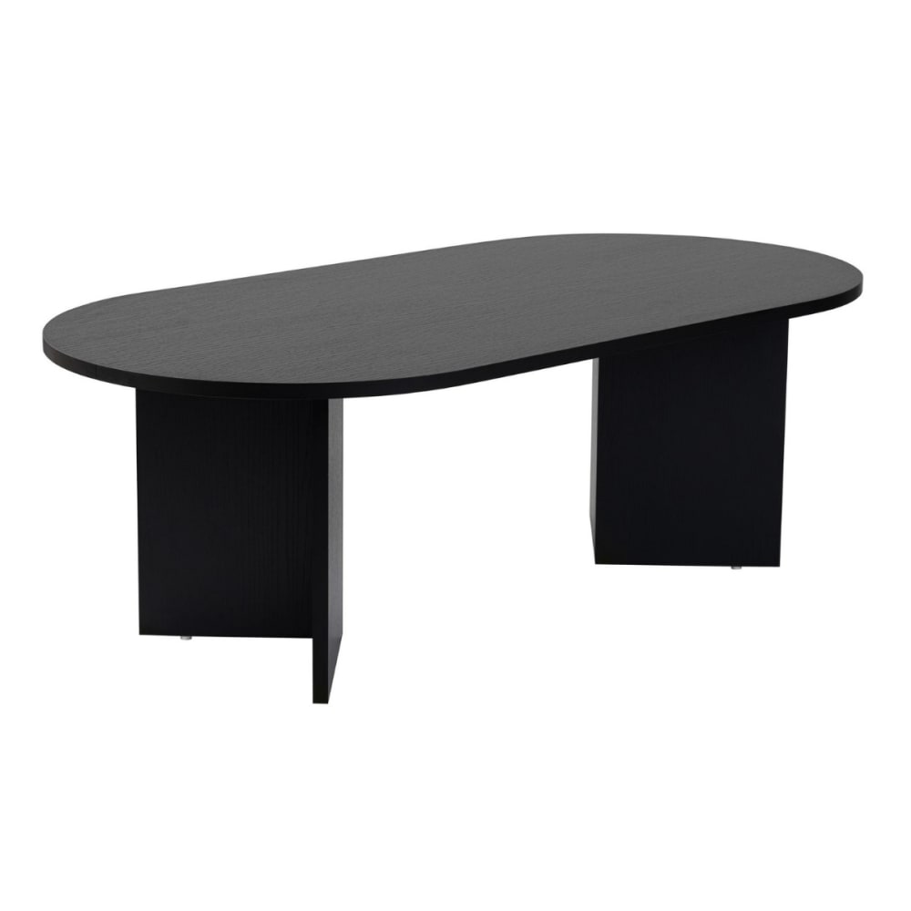 Table basse ovale - L119 cm - Effet Bois noir
