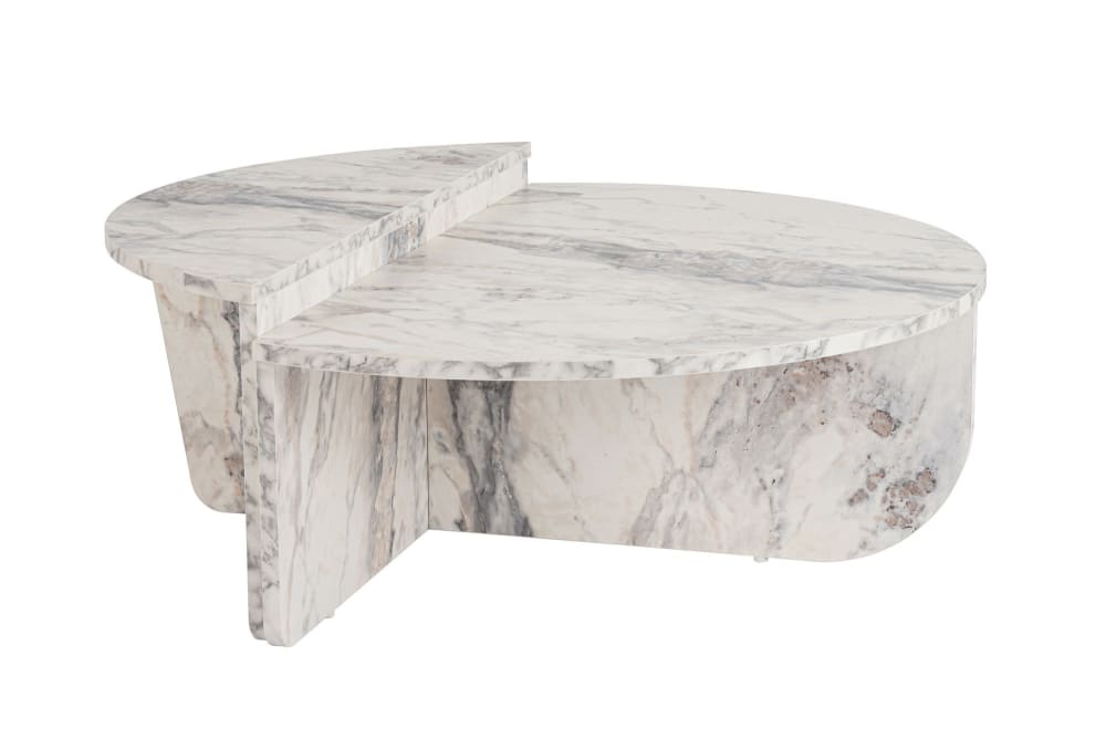 Table basse en bois marbre de freesia