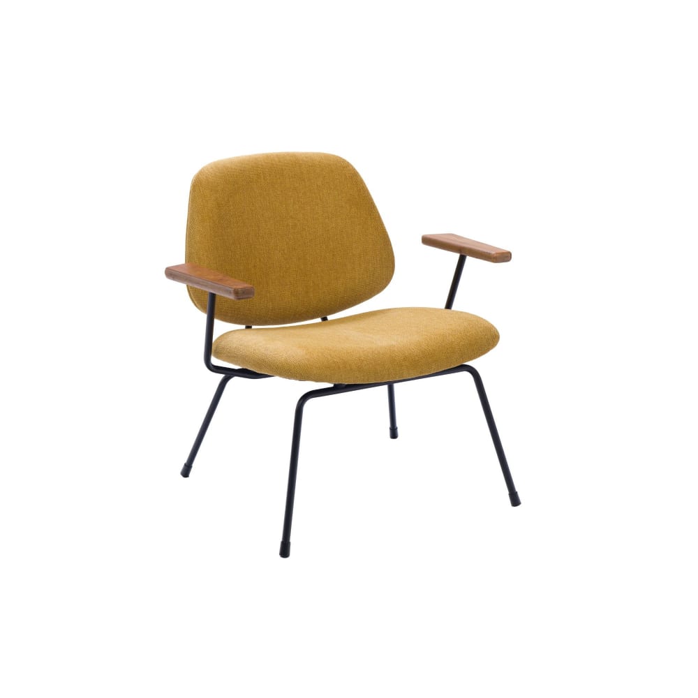 Fauteuil rétro en métal et tissu