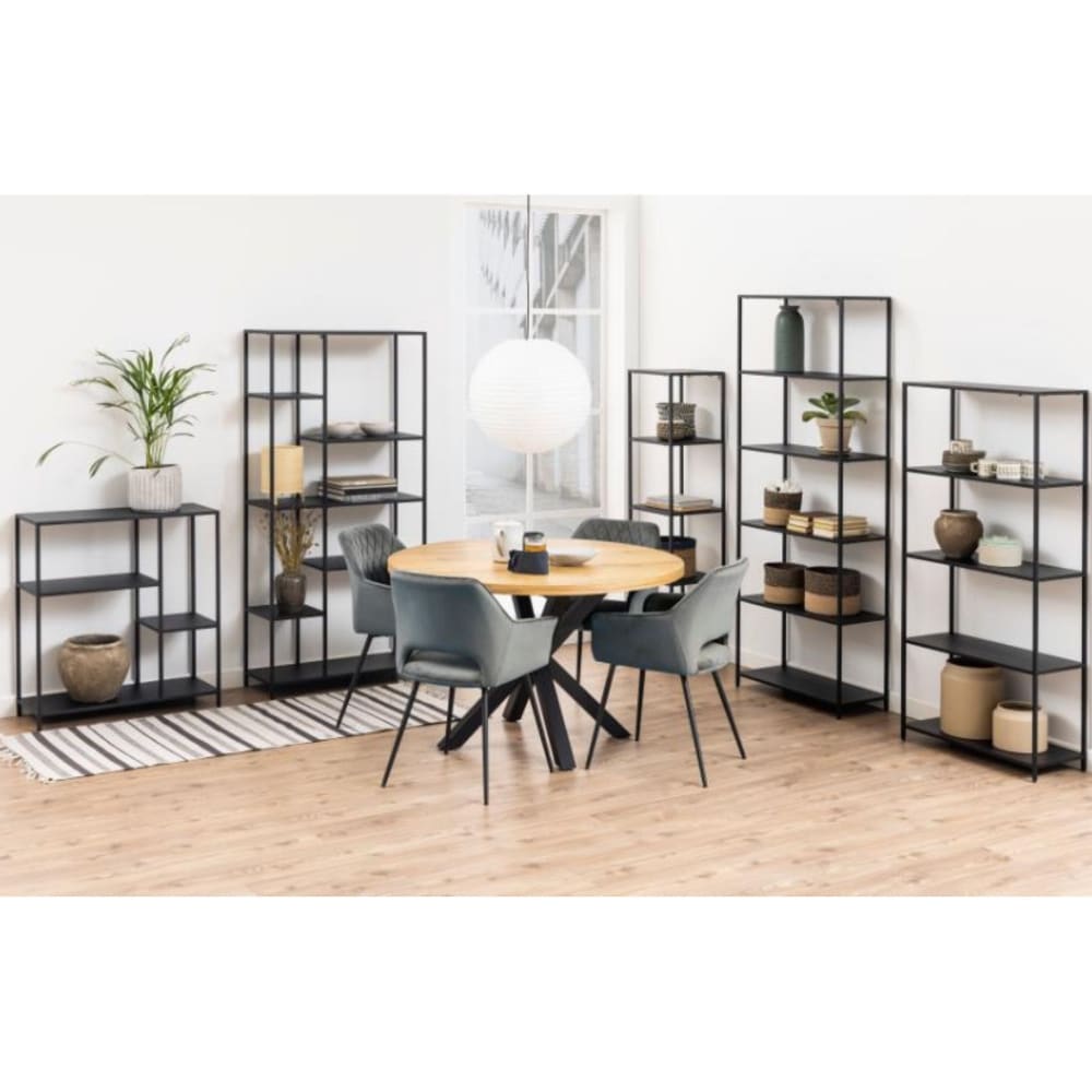 Bibliothèque scandinave en métal noir 3 tablettes - Maisons du Monde