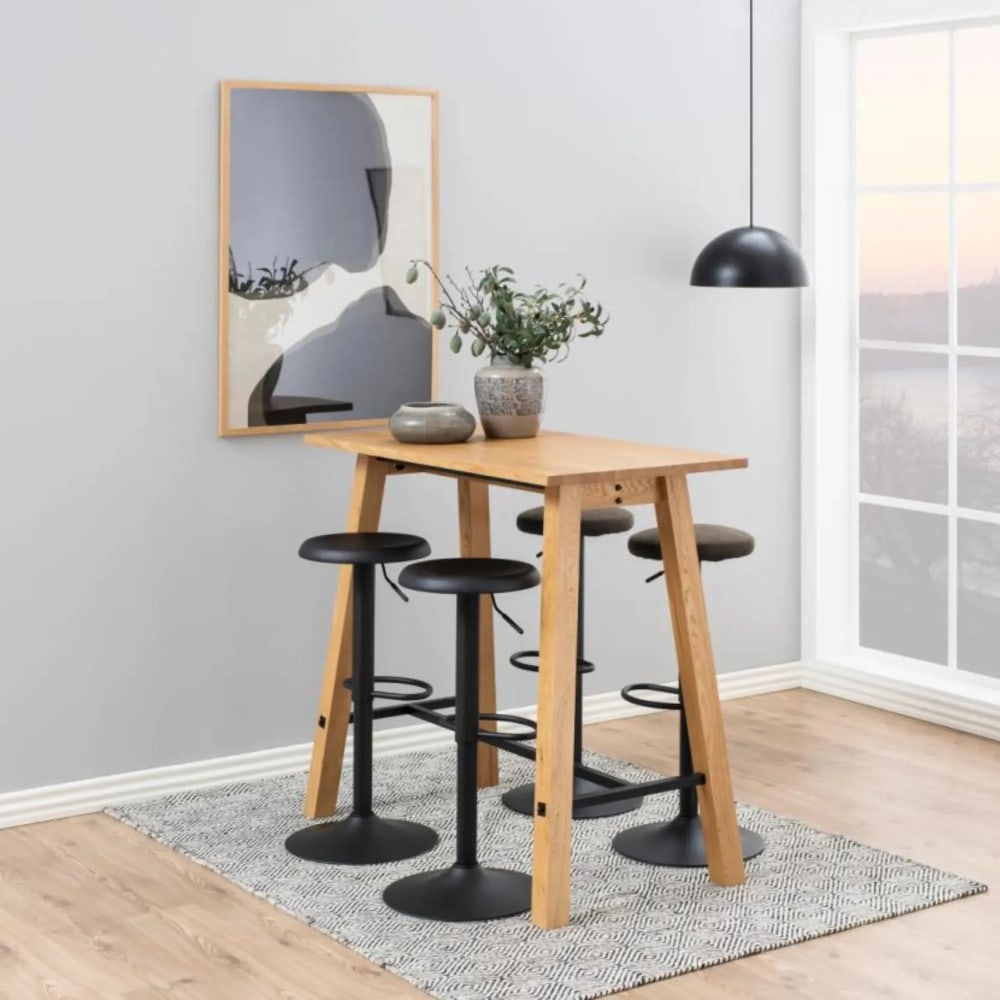 Lot de 2 tabourets de bar réglables et pivotants noirs - Maisons du Monde