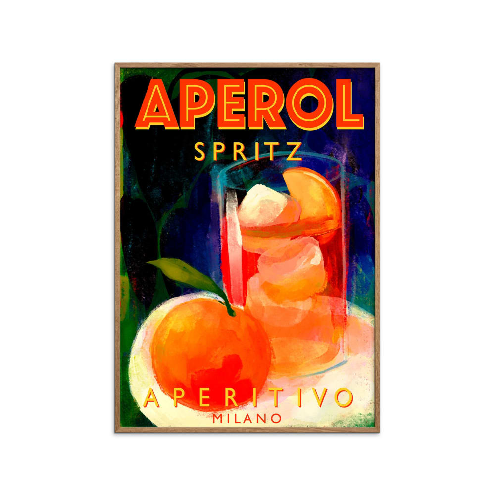 Affiche ''Aperol spritz '' Cadre en chêne - 70x100 cm