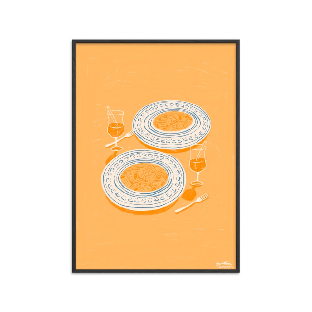 Affiche ''Pasta '' Cadre noir - 30x40 cm