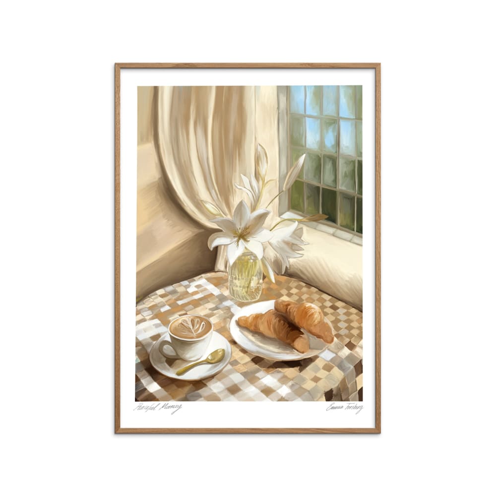 Affiche ''Peaceful Morning '' Cadre en chêne - 30x40 cm