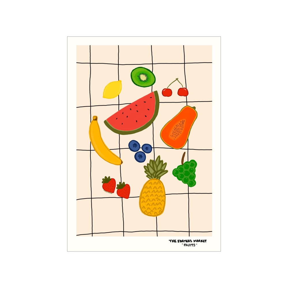 Affiche ''Farmers Market - Fruit'' sans cadre - 50 x 70 cm