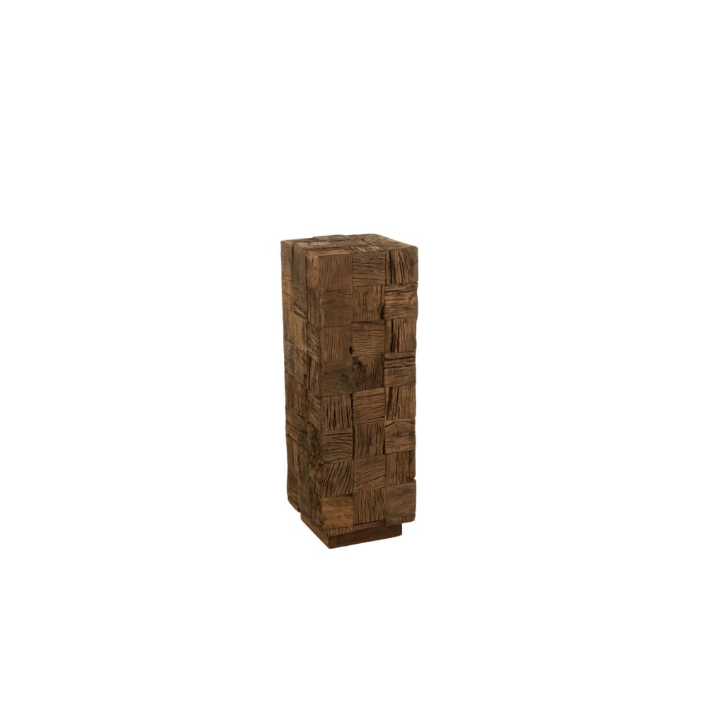 Sellette en bois foncé recyclé h90