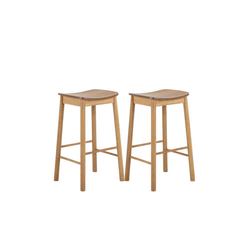 Lot de 2 tabourets de bar en bois Lot de 2 tabourets de bar en bois