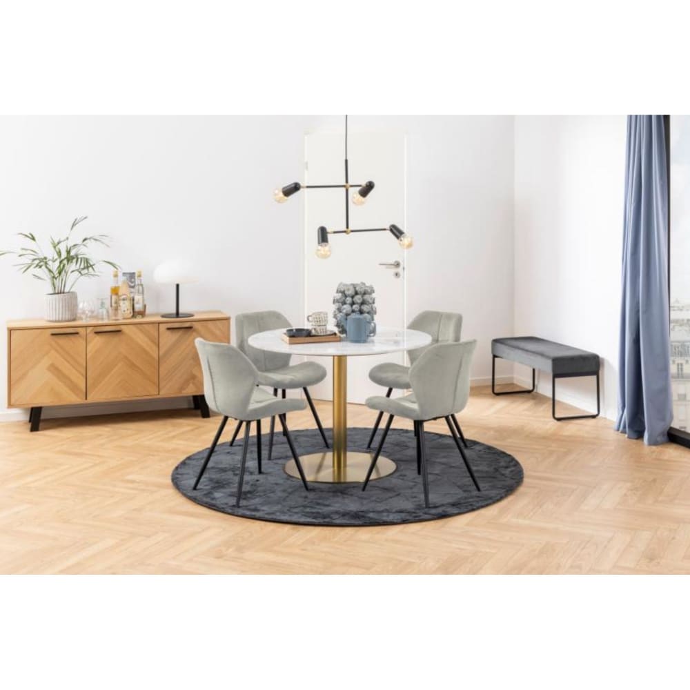 Lot de 2 chaises de salle à manger en tissu crème - Maisons du Monde