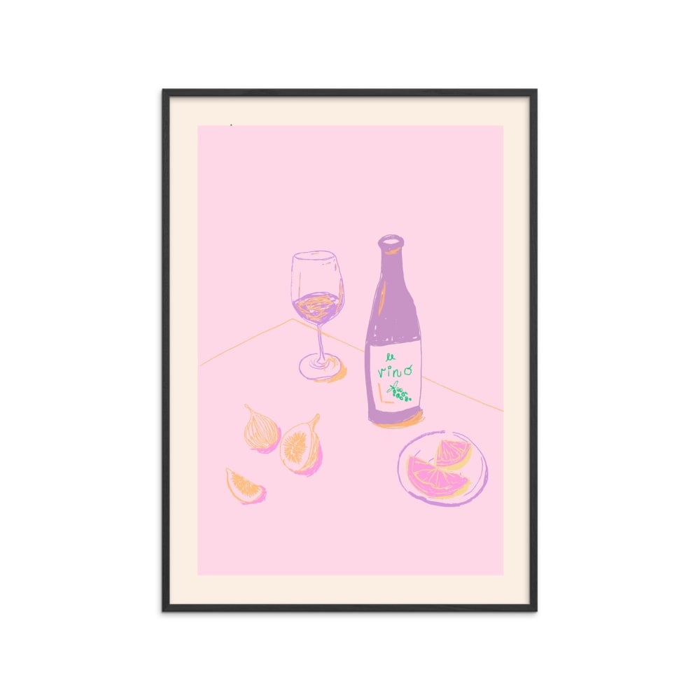 Affiche ''Edith '' Cadre noir - 50x70 cm