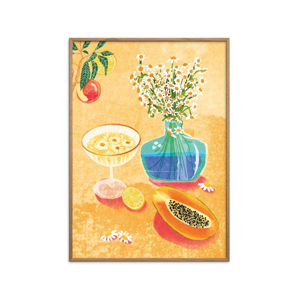 Affiche ''Summer Day Vibes'' Cadre en chêne - 50x70 cm