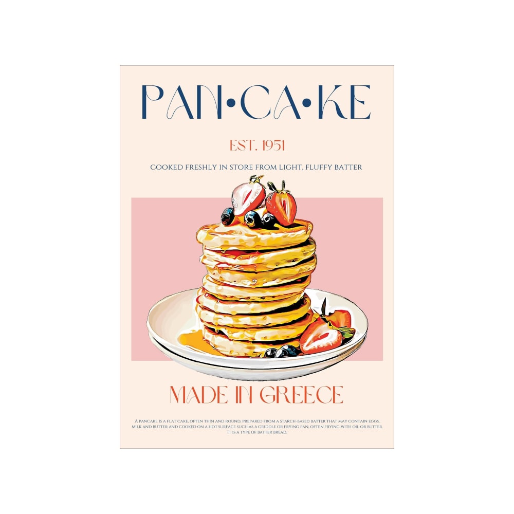 Affiche ''Pancake'' sans cadre - 50 X 70 cm