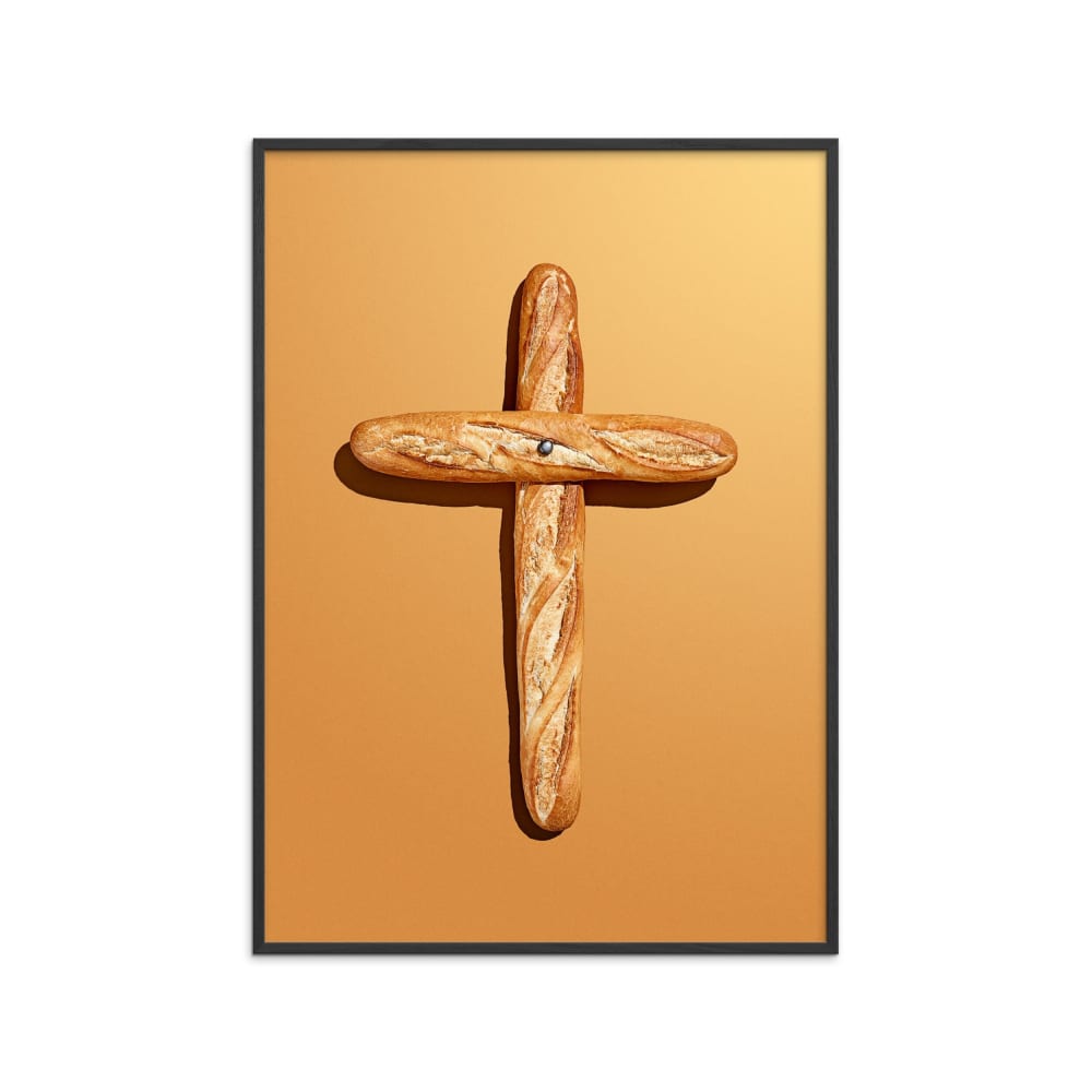 Affiche ''Holy Bread '' Cadre noir - 30x40 cm