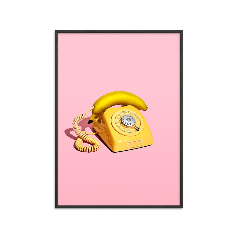 Affiche ''Banana phone '' Cadre noir - 50x70 cm