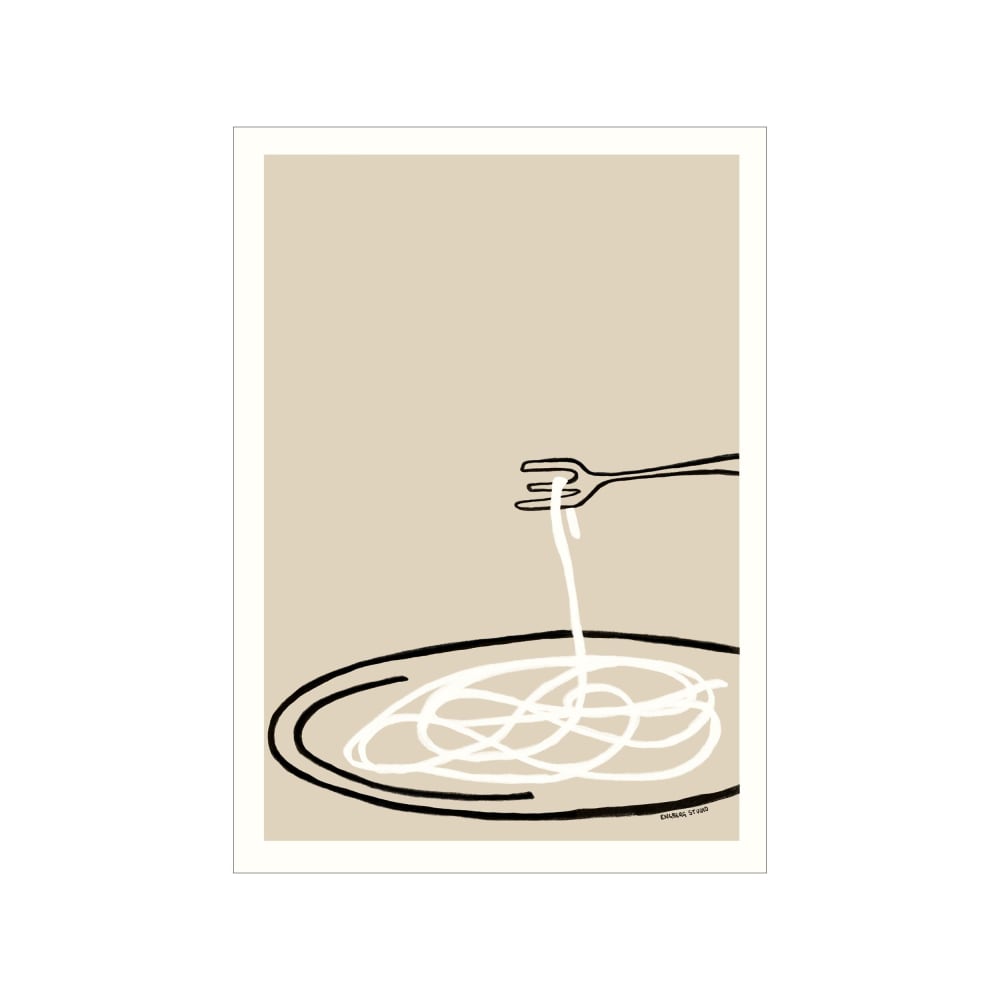 Affiche ''Beige Pasta'' sans cadre - 30 x 40 cm