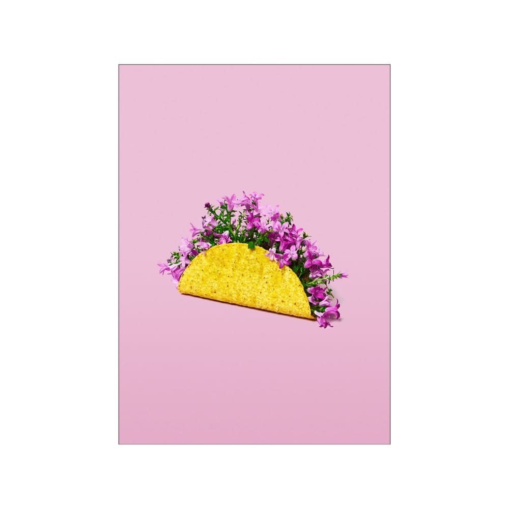 Affiche ''Flower taco'' sans cadre - 70 x 100 cm