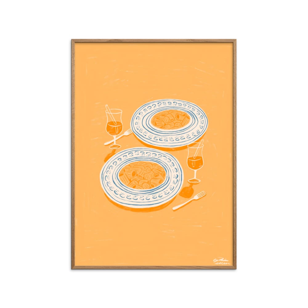 Affiche ''Pasta '' Cadre en chêne - 50x70 cm