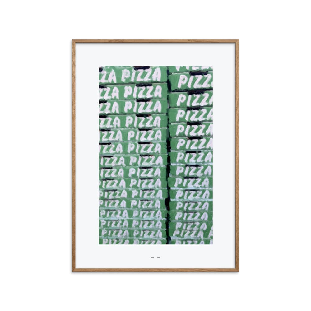 Affiche ''Napoli '' Cadre en chêne - 70x100 cm