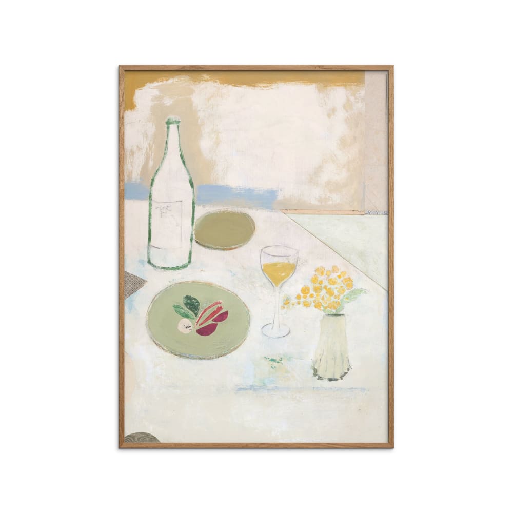 Affiche ''Fleurs Jaunes '' Cadre en chêne - 50x70 cm