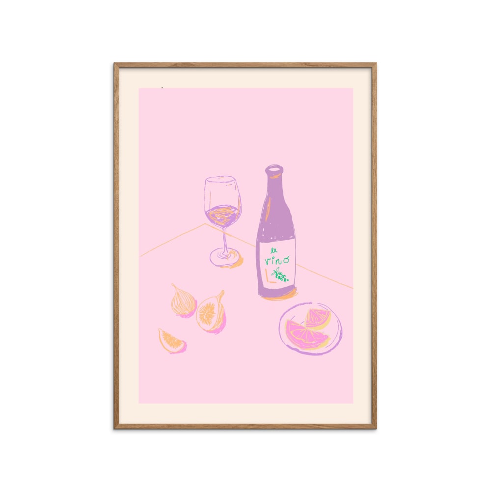 Affiche ''Edith '' Cadre en chêne - 50x70 cm